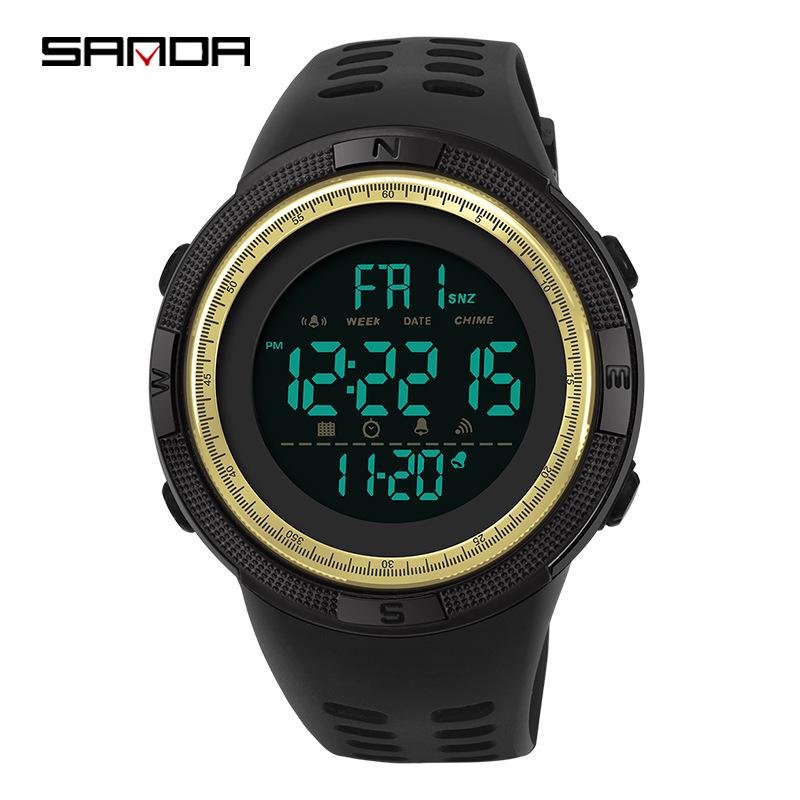 

Sanda Мужские многофункциональные светящиеся водонепроницаемые спортивные часы