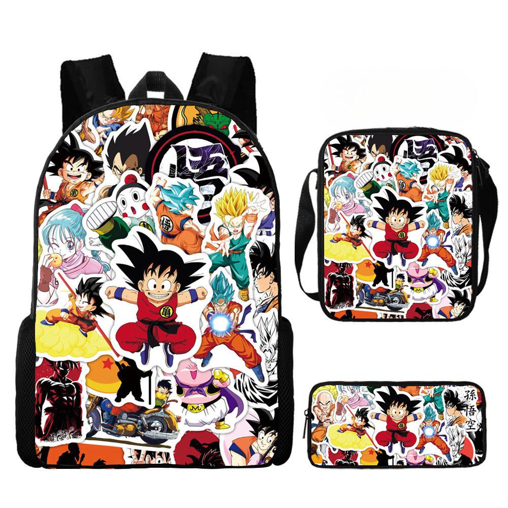 Dragon Ball Z Backpack Set With Waterproof Oxford Cloth For School Kids