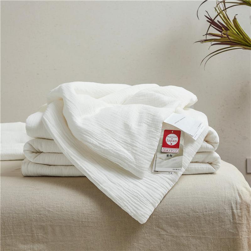 Japanese Quilts Summer Pure White Cotton Duvets Double Couple Beds Quilts Blanket Queen Size Air Conditioning Cold Comforter