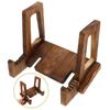 Solid Wood Kitchen Display Shelf With Nonslip Base Perfect For Cookbooks Reading Materials Storage Rack