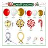 111 szt. Dekoracja świąteczna Balon z folii aluminiowej Klaun Świąteczny Klaun Szczęśliwego Nowego Roku Dekoracja na przyjęcie Balon Globos Balon Helem Świąteczny