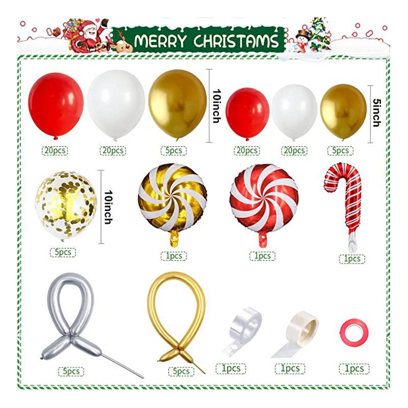111 szt. Dekoracja świąteczna Balon z folii aluminiowej Klaun Świąteczny Klaun Szczęśliwego Nowego Roku Dekoracja na przyjęcie Balon Globos Balon Helem Świąteczny