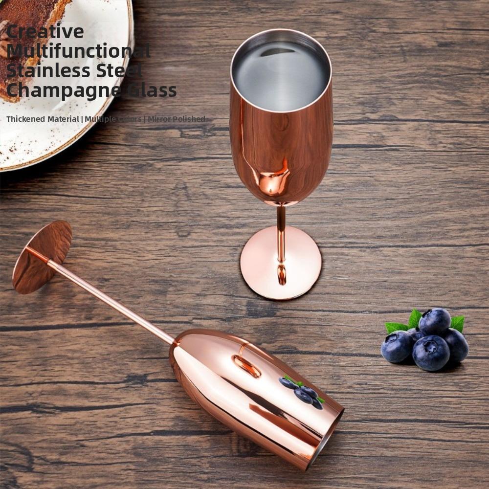 Unbreakable Metal Cocktail Glasses Creative Metal Goblet New Steel Champagne Flute Wine Drinking