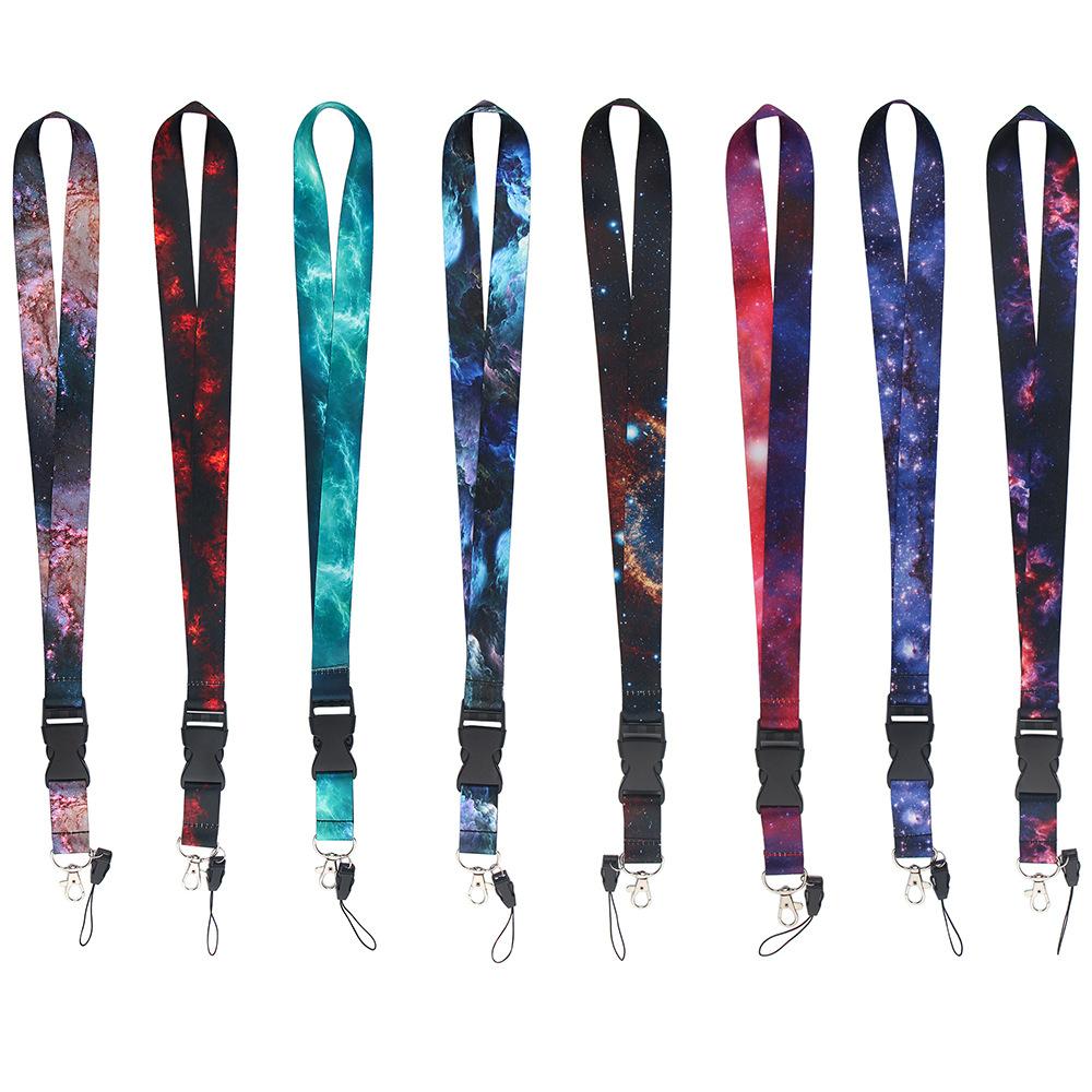 1PC Cartoon Sky Lanyard Neck Strap Rope For Mobile Cell Phone ID Card Holder Keychain Keyring Hang Rope Teens Gift