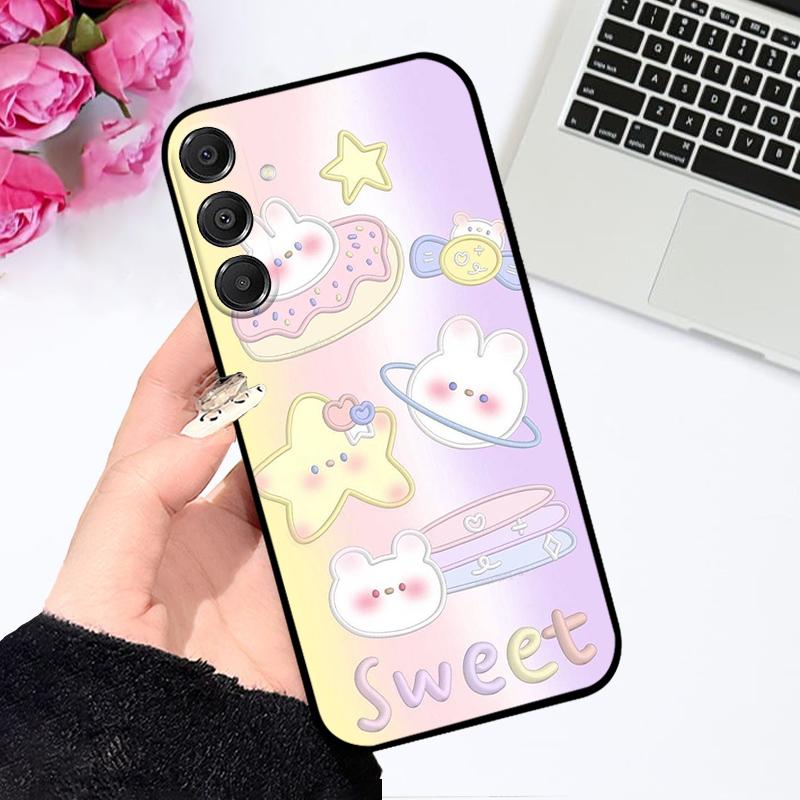 For Samsung A16 Case A16 4G 5G Color Printing Shockproof Silicone TPU Phone Cover For Galaxy A15 Cute Astronaut Bumper Capa