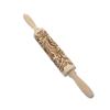 Popular Reindeer Print Laser-Engraved Wooden Rolling Pin for Christmas Cookie Baking