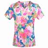 Hennar High Quality Print Scrub UniformFor Women,S-5XL Medical Scrub Tops