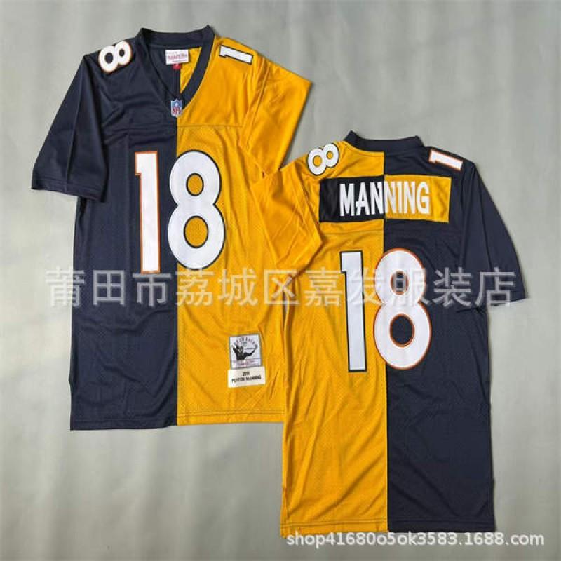 Denver Broncos Retro Football Jersey Mens Cotton Training Shirt NFL Style Rugby Sportswear