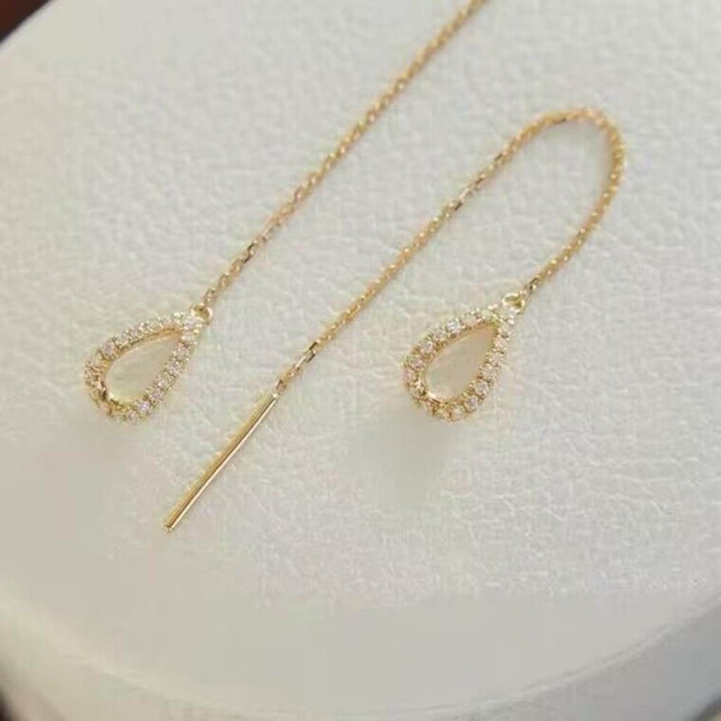 Orecchini Lunghi con Nappa a Goccia d'Acqua Semplici per Donna, Eleganti, Unici, Versatili Accessori Moda per Orecchie