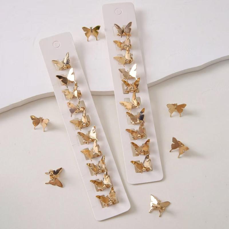 10 Stück Damen Kopfschmuck DIY Zubehör Mode Damen Goldener Stern Haarspange Hochzeitsgeschenk Haarzopfwerkzeuge