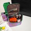 Sturdy Polyester Makeup Bag for Women Multiple Compartment Cosmetic Organizers Waterproof Portable Carry Case Use