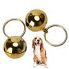 2pcs Rust Resistant AntiLost Copper  s Crisp Sound Round Collar Decoration for Dog Cat(Golden )