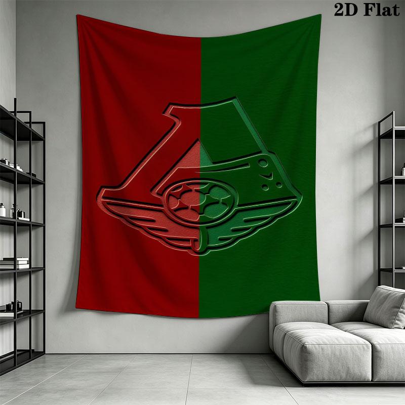Lokomotiv Moscow Glory Wall Hanging Printed Fabric Blanket Decorative Tapestries for Bedroom Living Room Home Decor