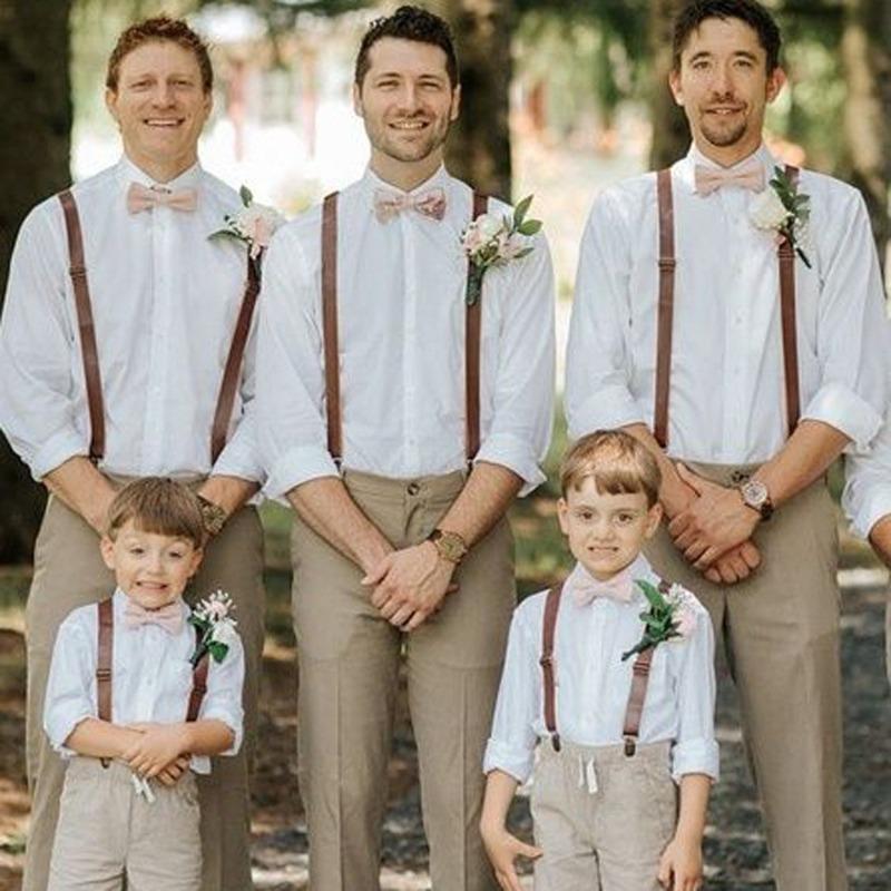 Adult Solid Color Suspenders for Men Women - Dress Shirt Pants Braces Straps for Wedding Party Suit Skirt Apparel
