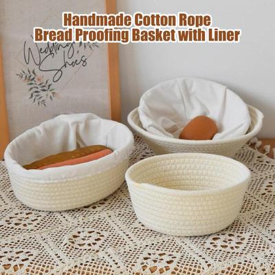 Bannetons Ronds ou Ovales pour Boulanger Maison Panier de Levée de Pain Corde en Coton Panier de Fermentation de Pâte Outils de Cuisson du Pain