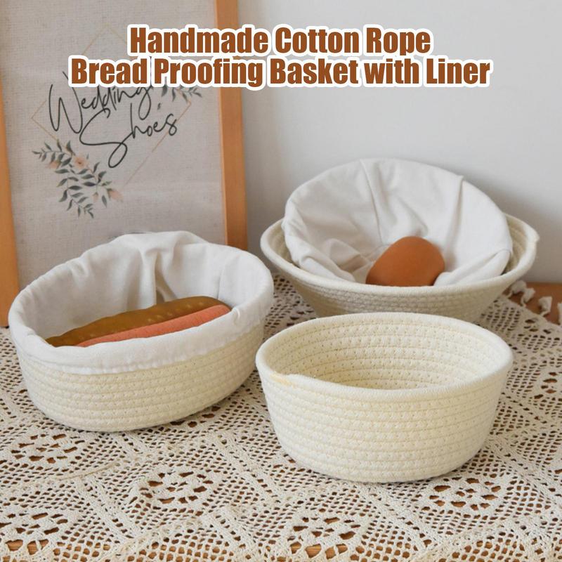 Round or Oval Bannetons for Home Baker Bread Proofing Basket Cotton Rope Dough Fermentation Basket Bread Baking Tools