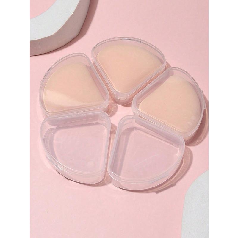 Petal Shape Powder Puff Storage Box, Creative Cosmetic Puff Display Case,For Holiday Beach, Bathroom Collection, Bedroom Collection, Large Capacity