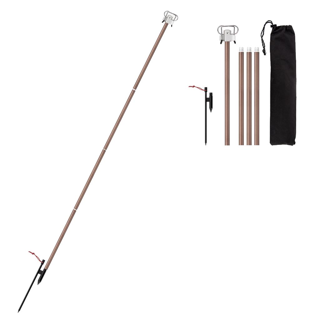 Portable Camping Folding Lamp Pole Lightweight Collapsible Aluminum Lantern Stand Outdoor Light