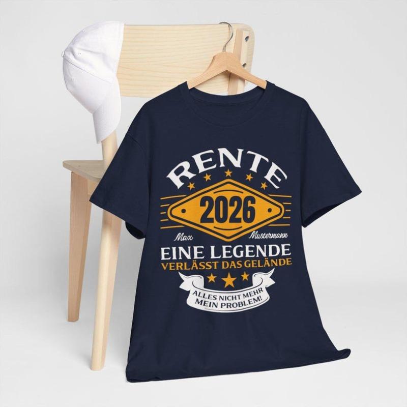 Personalizable Retirement Gift Cotton Summer Tee Short Sleeve Casual Desired Name 2026 Roundneck Breathable Graphic Casual Tops