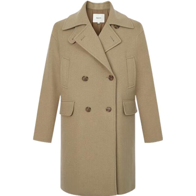 

HAZZYS Women s Autumn/Winter Loose Drop-Shoulder Overcoat L