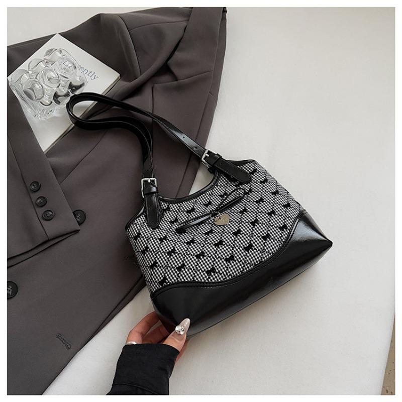 

High-end bow polka dot small bag women s new fashionable textured underarm bag summer commuter bucket bag