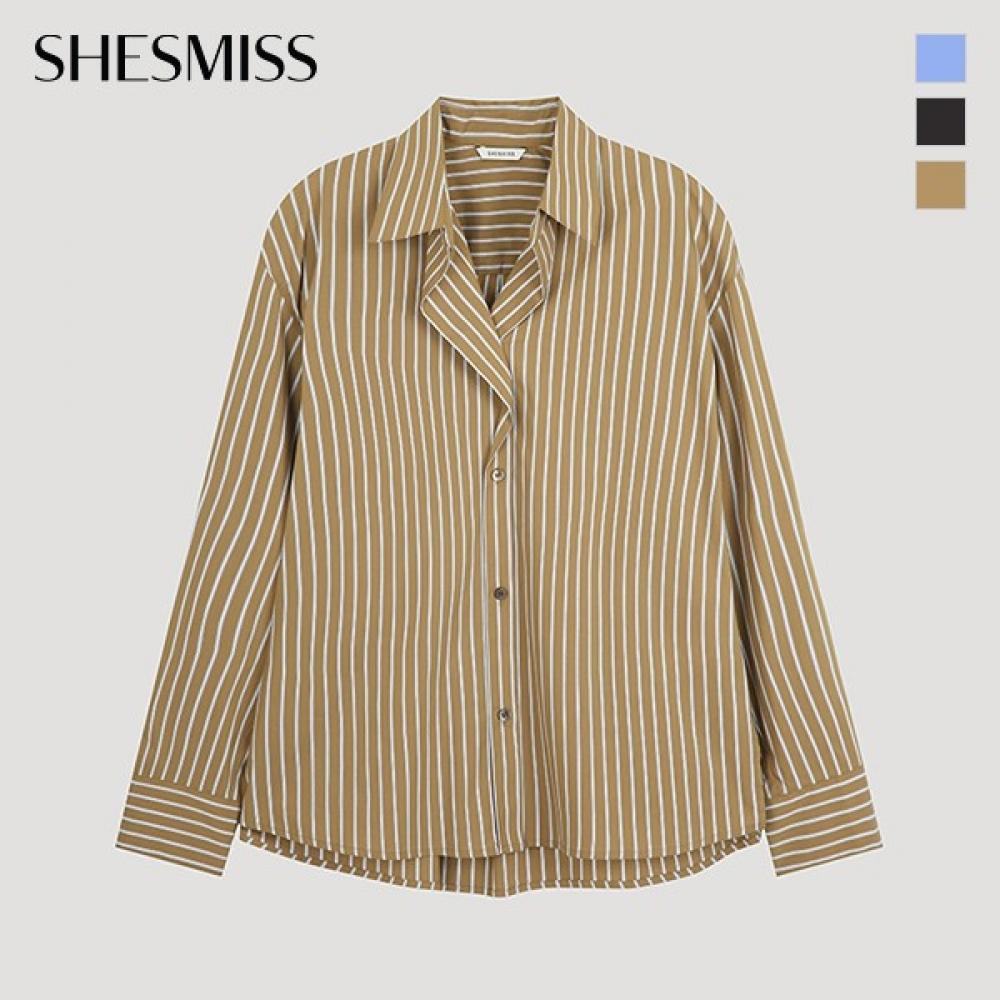 Sie S miSS Gestreiftes Hemd mit offenem Kragen SwwSto31090