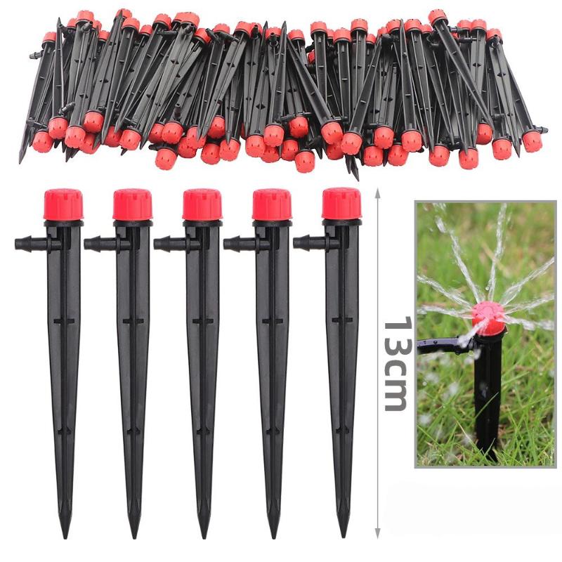 New 50Pcs Drip For 1/4" Drip Irrigation Tubing Adjustable 360° Adjustable Water Flow Drippers Garden Irrigation Drippers