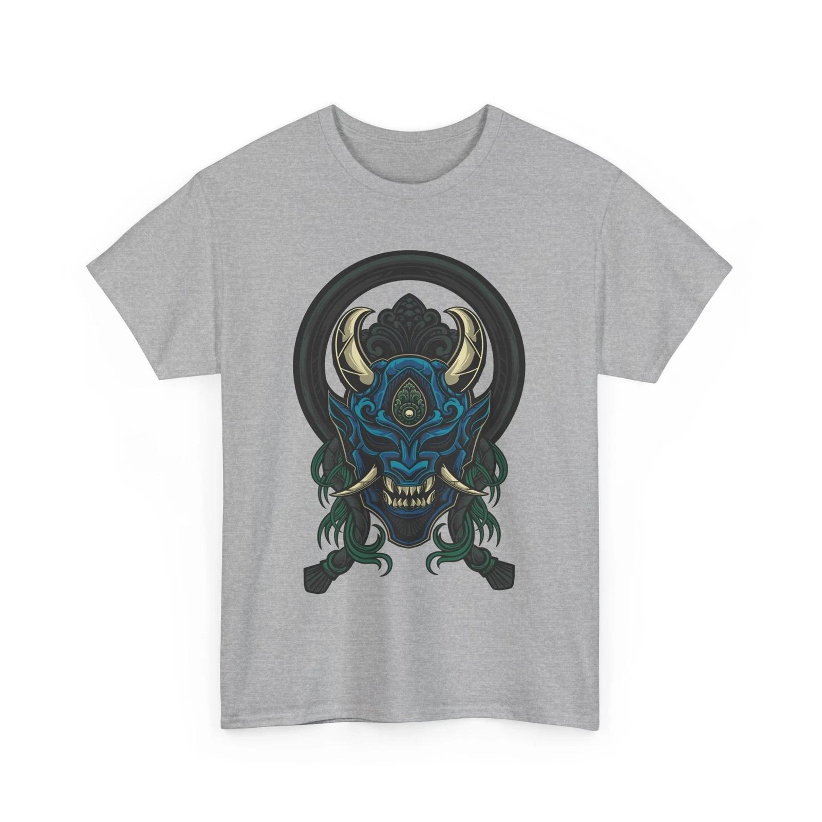 Samurai Vs Ninja T-Shirt | Japanese Samurai Shogun Masks T-Shirt S