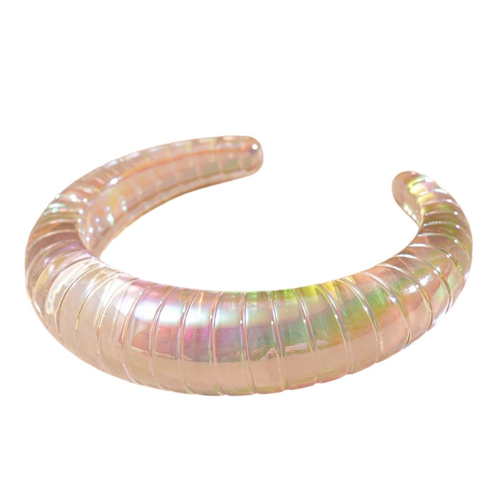 Lightweight Comfortable Geometric Acrylic Bracelet Color Changing Hues Trendy Outfit Complement Versatile Jewelry
