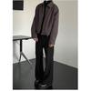 Korean Style High-End Men's Retro Lapel Jacket Coat - 3D Cut Solid Color