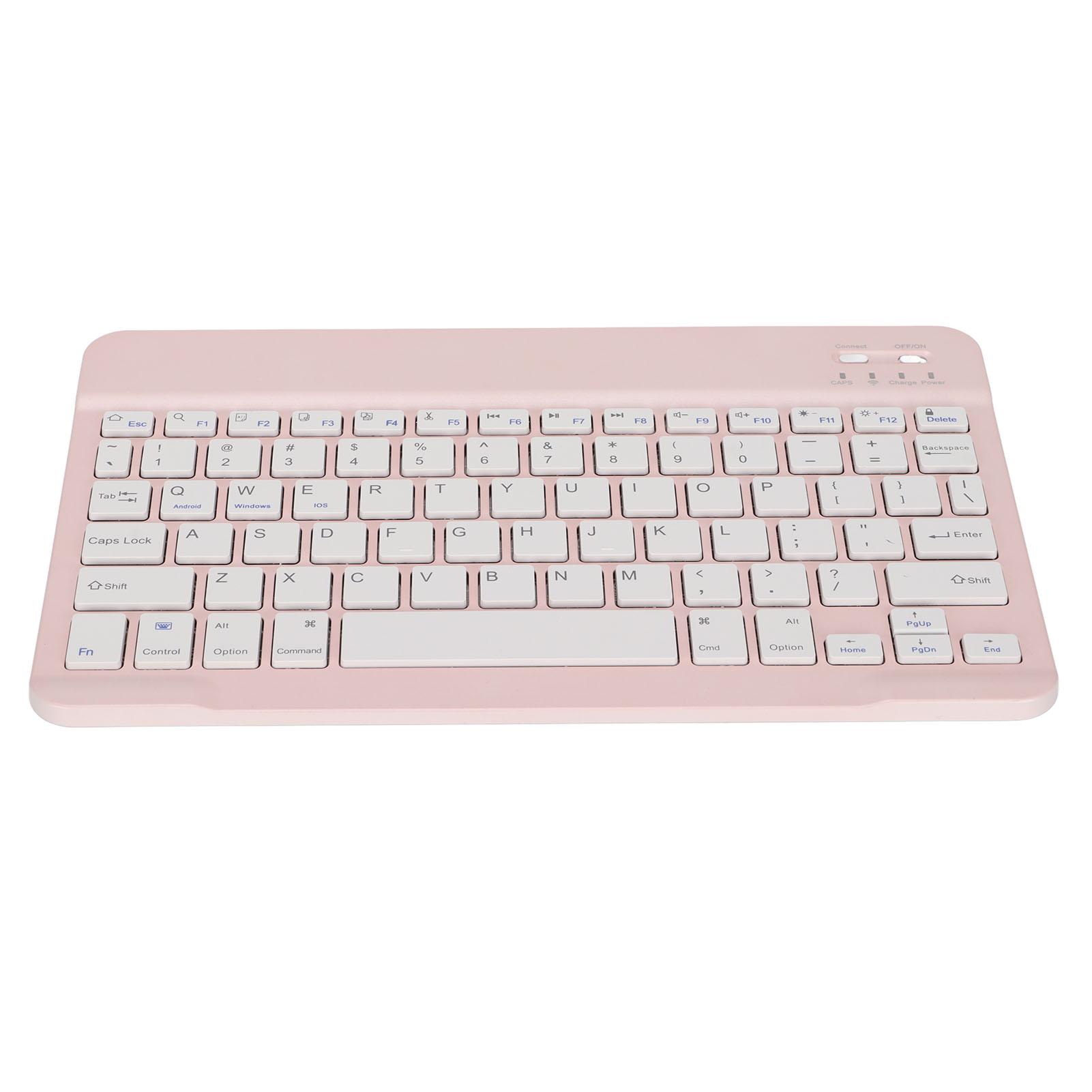 

Wireless Keyboard Lock Screen Function Small Portable Stable Connection Long Battery Life Mini Wireless Keyboard for розовый