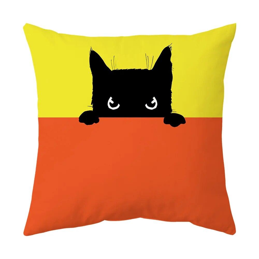Sofa Chair Bed Living Room Decorative Pillowcase Fashion Cartoon Cute Cat Pillowcase