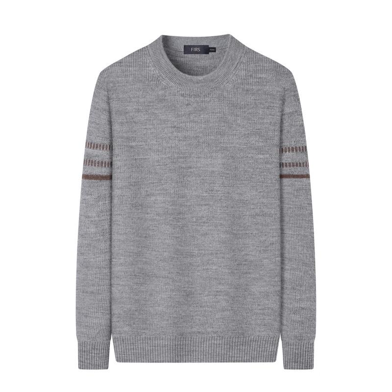 FIRS Men's 100% Wool Thickened Round Neck Sweater