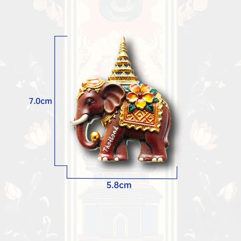 Asia Thailand Bangkok Elephant 3D Resin Fridge Magnets Decoration Articles Handicraft Magnetic Refrigerator Collection Gift