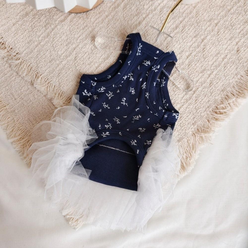 Small Flowers Puppy Tutu Dress Korean Style Pet Apparel New Dog Princess Dress for Kittens