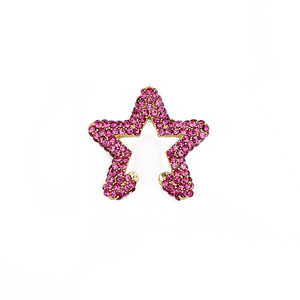 Trendy slitová hvězda náušnice manžeta barevný design není potřeba piercingu pro ženy