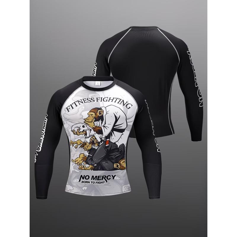 Herren Langarm-T-Shirt mit 3D-Streifendruck, bequem, atmungsaktiv und vielseitiges Herren-Oberteil