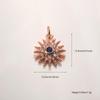 Trendy Sun Pendant Copper Gold-Plated Drip Oil DIY Jewelry: Necklace, Bracelet, Earring Accessories for Women