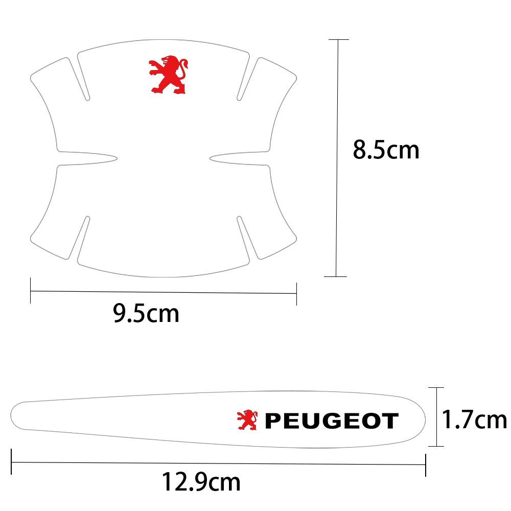 4/8Pcs PVC Car Door Handle Scratch Protector Sticker For Peugeot 208 207 107 2008 508 408 5008 206 3008 308 307 106 407 RCZ 301