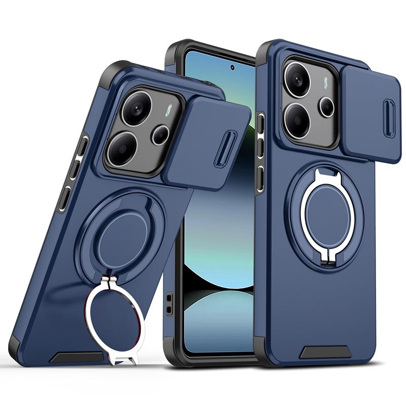 For Xiaomi Redmi Note 14 4G Case Shockproof Armor Camera Protect Fundas For Redmy Note14 4G Car Holder Magnetic Ring Phone Cover