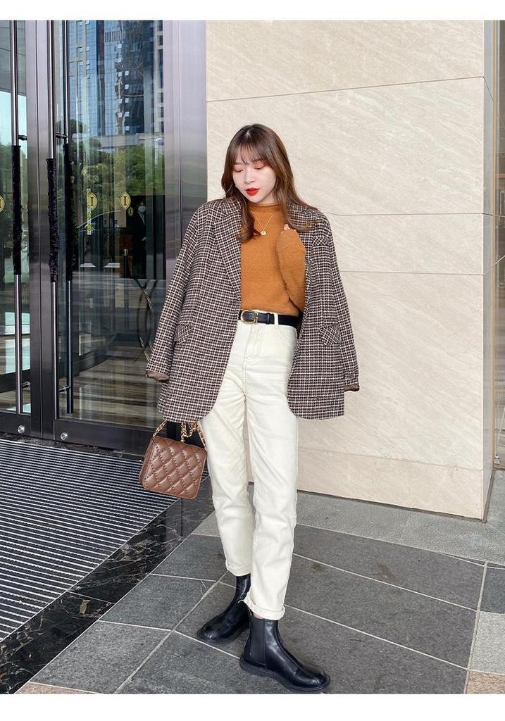 Women's Fleece-Lined Semi-High Neck Faux Mink Base Layer for Autumn/Winter