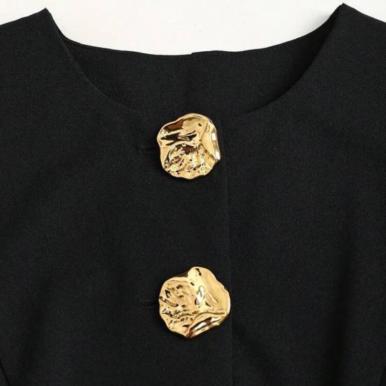 Dámské blejzrové šaty vestového střihu elegantní business bez rukávů oblekové vesta ležérní na knoflíky do kanceláře