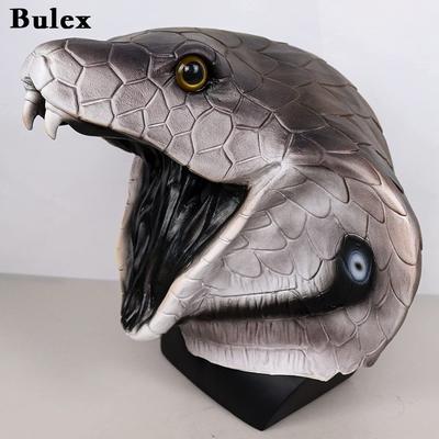 Halloween Horror Cobra Animal Latex Mask for Prank Live Streaming and Humor Cos Play Scary Headgear