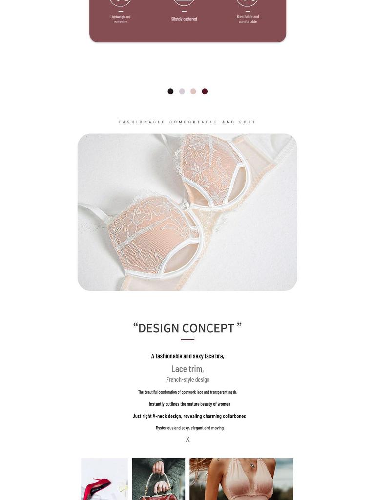 Autumn Lace Lingerie Set - Sexy, Supportive, Anti-Sagging Bra for a Smaller Look