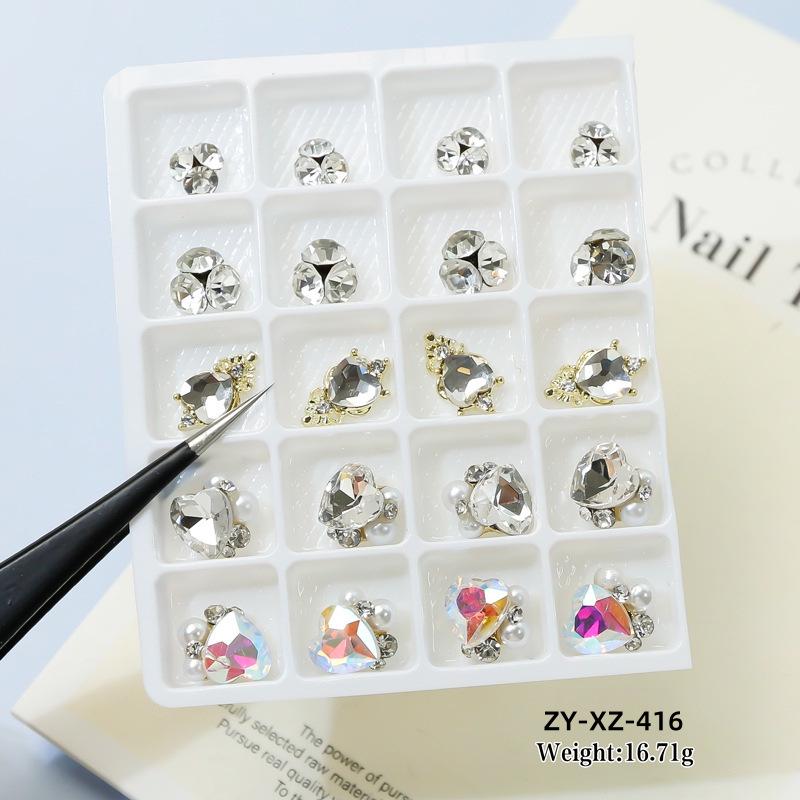 Alloy Rhinestone Nail Art Mixed Pack - Japanese & Korean Style