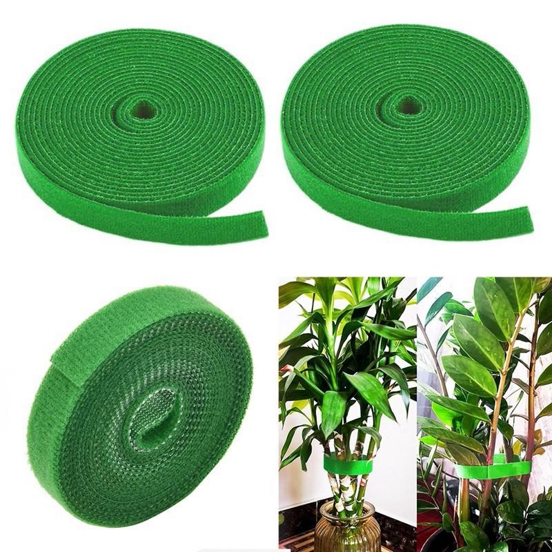 2 Rotoli Fascette da Giardino Regolabili Robuste Riutilizzabili, Supporto per Piante con Presa Forte