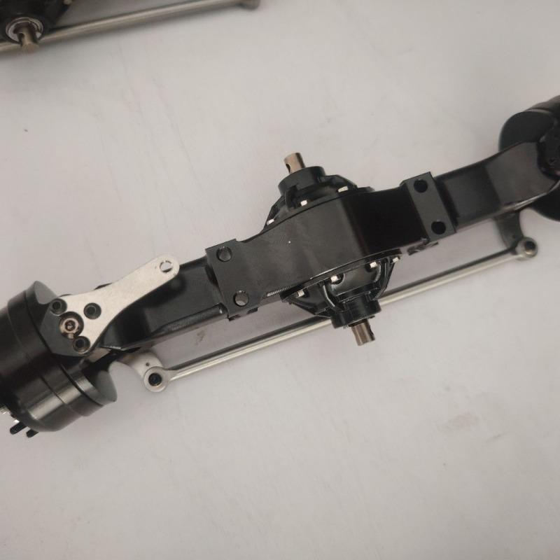 Full Metal 8X8 Axle Front Rear Through Axles for 1/14 Tamiya RC Truck SCANIA 770S VOLVO Mercedes-Benz ACTROS 3363 MAN Car Parts