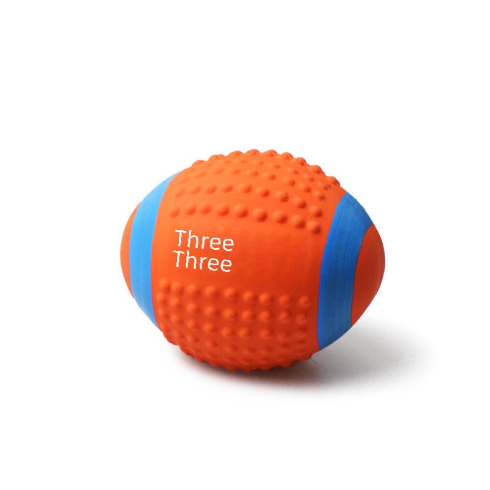 Latex Filled Cotton Rugby Footballs Vocal Dog Toys Pet Supplies