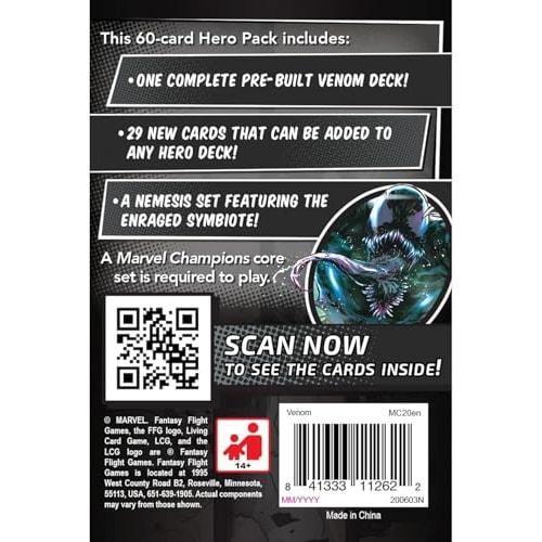 Marvel Champions: The Card Game - Venom Hero Pack | Marvel Card Game for Teens and Adults | Ages 14+ | for 1-4 Players | Average Playtime 45 - 90 Minu