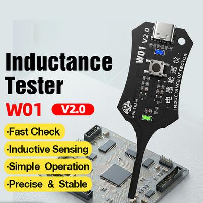 Portable Inductance Tester W01 V2.0 with Type-C Quick Fault Detection for Motherboard Coils & Electronic Components Repair